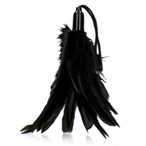 Feather Tickler – érzéki toll kényeztető 20 cm, fekete