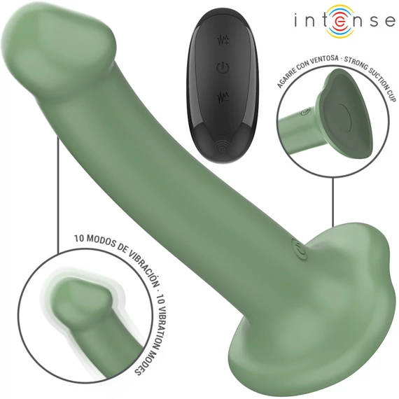 INTENSE Becca – távirányítós vibrátor 10 rezgésmóddal, zöld