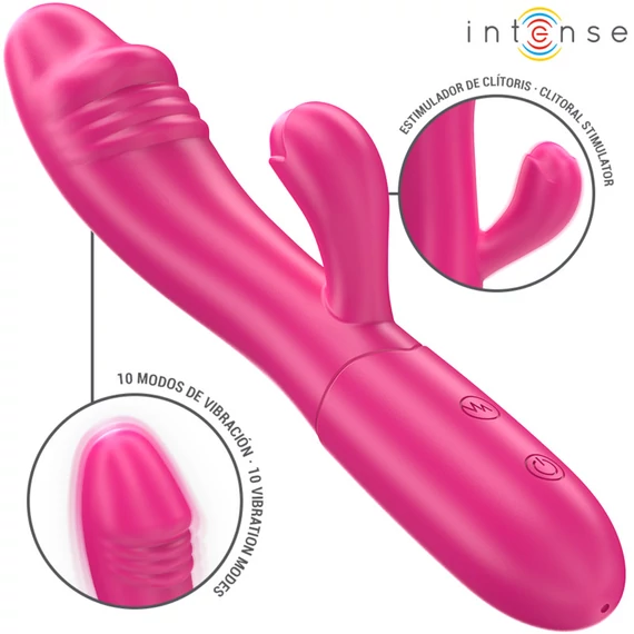 INTENSE IVY – rugalmas vibrátor 10 rezgésmintával, rózsaszín