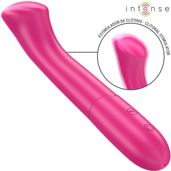 INTENSE - rugalmas 19 cm-es vibrátor 10 rezgési móddal