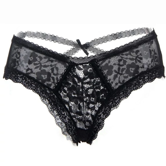 QUEEN LINGERIE - virágos csipkés nadrág L/XL