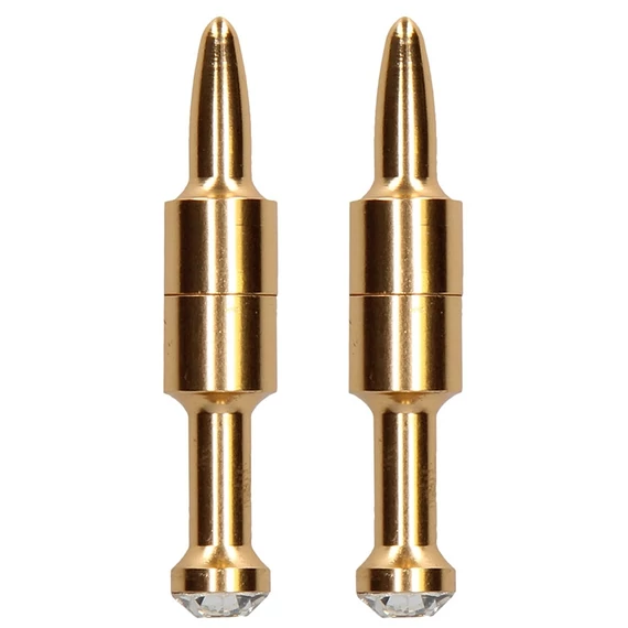 Magnetic Diamond Pin – arany mágneses mellbimbó csipesz x2