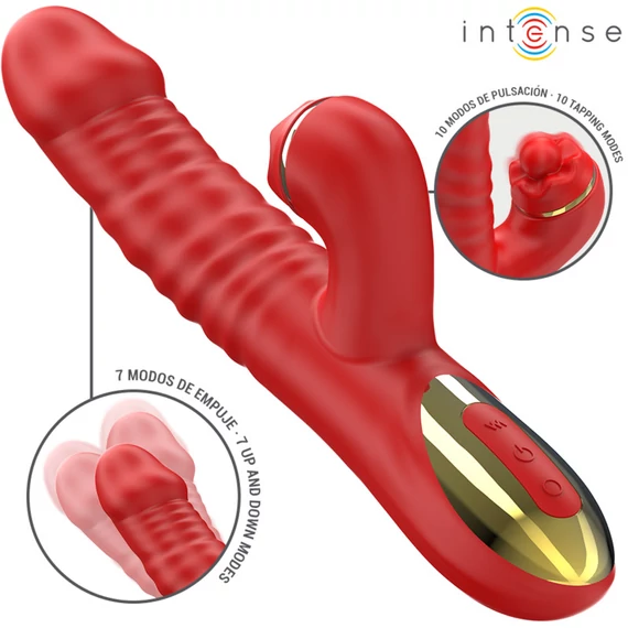 INTENSE Thalia – vibráló, lökéses csiklóizgató piros 