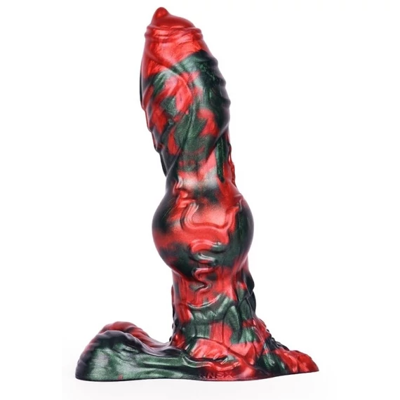 Caliorix – prémium vibráló dildó, 20,5 x 7 cm, fekete-piros