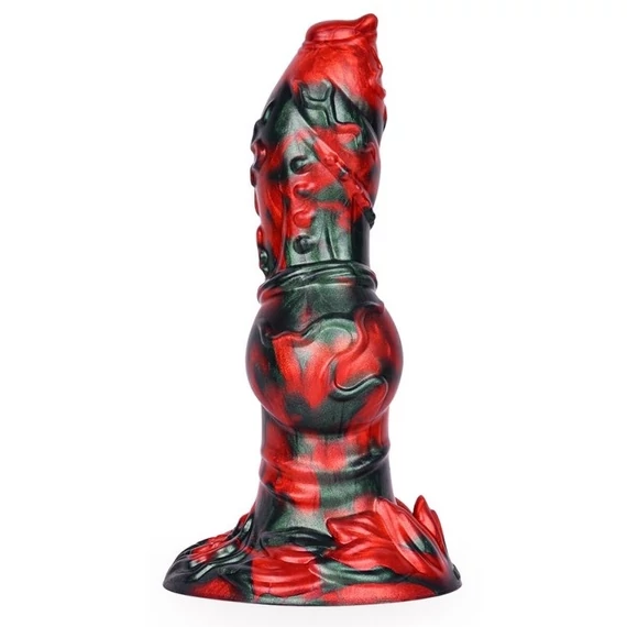 Florix – prémium fekete-piros dildó 20 x 7 cm