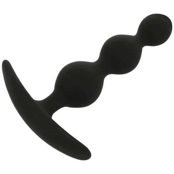 BLACK&SILVER - prémium anál golyós lánc 10 cm