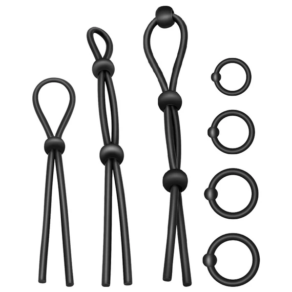ADDICTED TOYS – rugalmas szilikon péniszgyűrű készlet 7 db