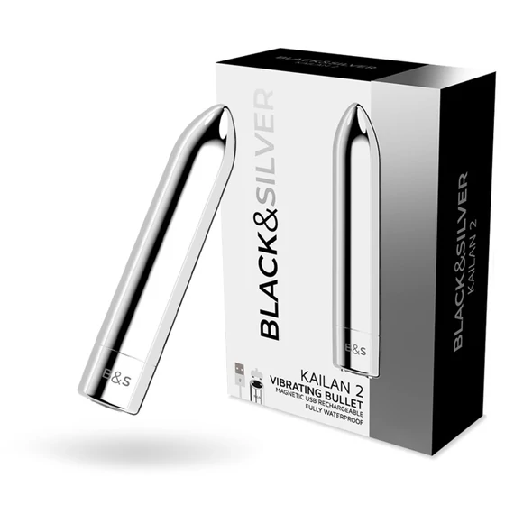 BLACK&SILVER - KAILAN 2 – ezüst vibráló mágneses golyó