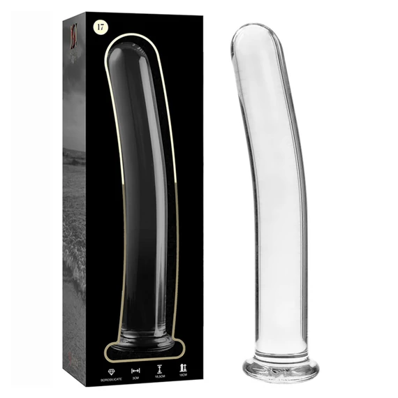 Ibiza Nebula Series - 18,5 cm üveg dildó eleganciával