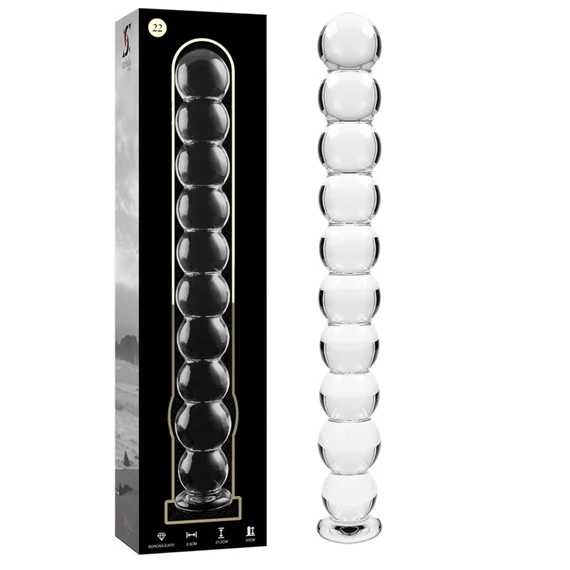 Ibiza Nebula 22 – Prémium boroszilikát üveg dildo 21,5 cm