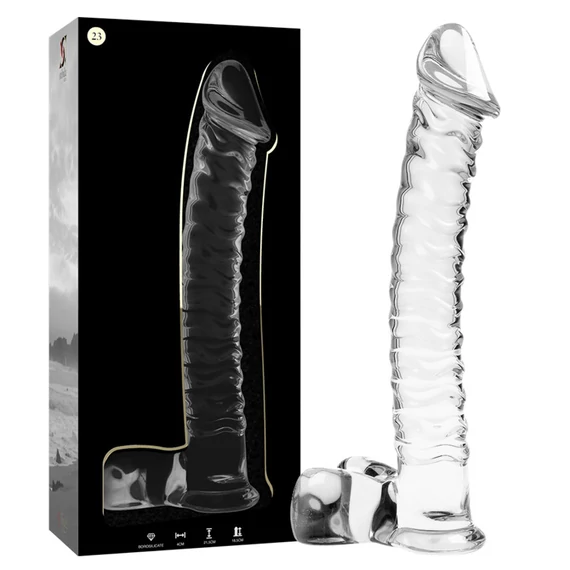 Ibiza Nebula 23 - prémium boroszilikát üveg dildó 21,5 cm