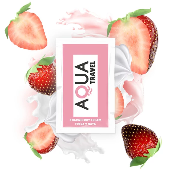 AQUA TRAVEL – eperkrém ízű vízbázisú síkosító 6 ml