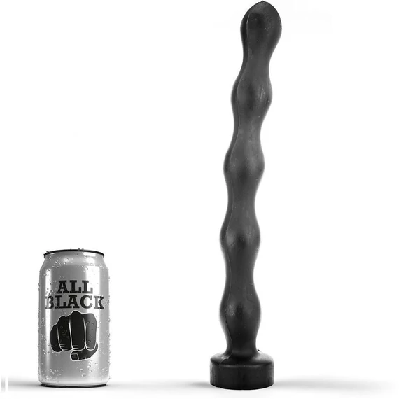 ALL BLACK - 32 cm anal golyós dugó prémium élményhez