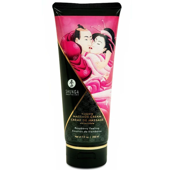 SHUNGA – málna masszázskrém 200 ml, érzéki kényeztetéshez