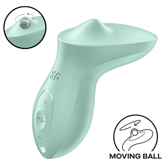 Satisfyer Exciterrr - forgó gyöngyös csikló vibrátor (zöld)