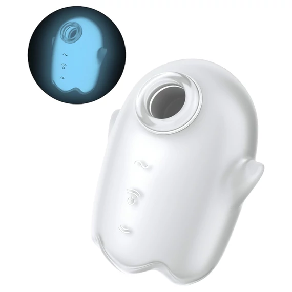 / Satisfyer Glowing Ghost - világító léghullámos csiklóizgató (fehér)
