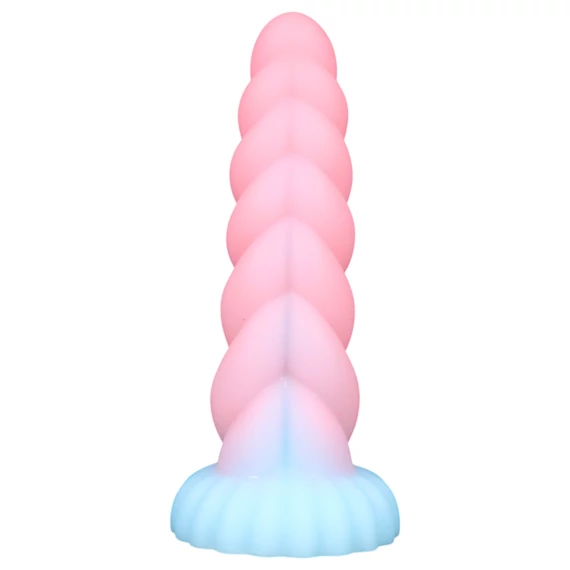 OgazR - világító unikornis dildó - 22cm (szivárvány)