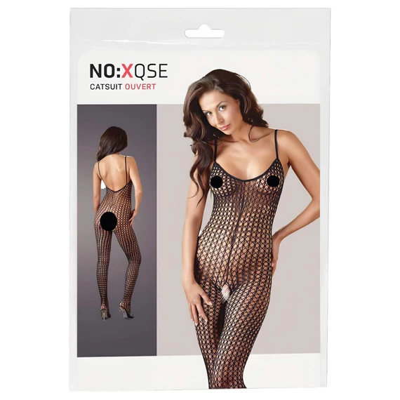 / NO:XQSE - nyitott necc overál (fekete)