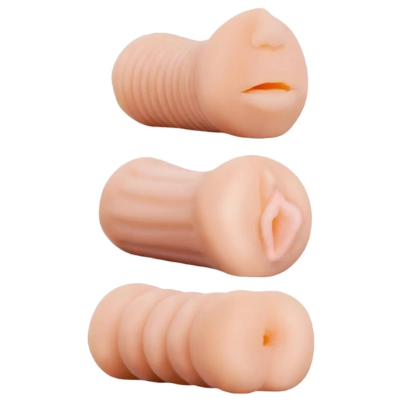 XXX To GO Juicy szett (3db) - műpunci, száj, popsi maszturbátor