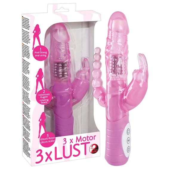 / You2Toys - 3-as hatás vibrátor - rózsaszín
