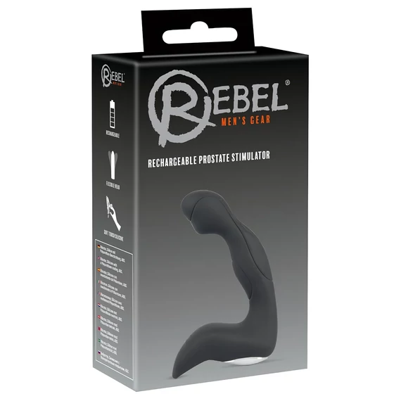 / Rebel - akkus, kezdő, hullámos prosztata vibrátor (fekete)