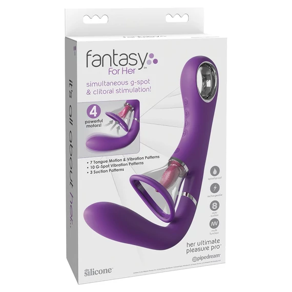 Fantasy For Her - 4 motoros G-pont és csikló vibrátor (lila)