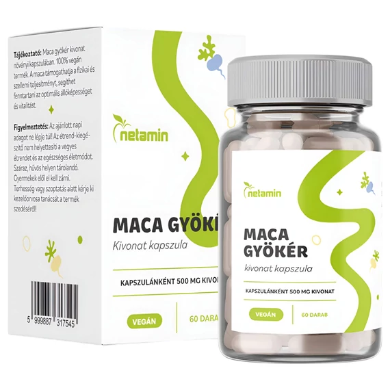 Netamin Maca 500 mg - étrend kiegészítő kapszula (60db)