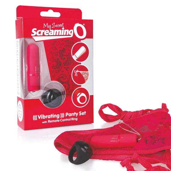 MySecret Screaming Pant - rádiós vibrációs bugyi - piros (S-L)