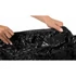 Kép 2/5 - Fényes lepedő - gumírozott - 220 x 220cm (fekete) - 2
