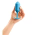 Kép 9/9 - b-vibe Snug Plug 3 - dupla golyós anál dildó (180g) - kék - 5