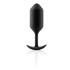 Kép 3/9 - b-vibe Snug Plug 3 - dupla golyós anál dildó (180g) - fekete - 2