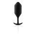 Kép 3/9 - b-vibe Snug Plug 4 - dupla golyós anál dildó (257g) - fekete - 2