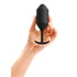 Kép 9/9 - b-vibe Snug Plug 4 - dupla golyós anál dildó (257g) - fekete - 5