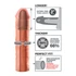 Kép 4/4 - X-TENSION Mega 3 - élethű péniszköpeny (22,8cm) - natúr - 4