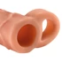 Kép 3/4 - X-TENSION Perfect 2 - heregyűrűs péniszköpeny (19cm) - natúr - 3