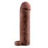 Kép 2/4 - X-TENSION Perfect 2 - heregyűrűs péniszköpeny (19cm) - sötét natúr - 2