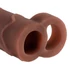 Kép 3/4 - X-TENSION Perfect 2 - heregyűrűs péniszköpeny (19cm) - sötét natúr - 3