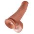 Kép 5/5 - King Cock 15 - gigantikus, tapadótalpas, herés dildó (38cm) - sötét natúr - 5