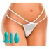 Kép 2/8 - HOOKUP Bow-Tie - akkus, vibrációs bugyi szett (fehér-türkiz) - 2