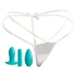 Kép 4/8 - HOOKUP Bow-Tie - akkus, vibrációs bugyi szett (fehér-türkiz) - 4