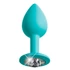 Kép 6/8 - HOOKUP Diamond Plug - csipke alsó anál dildóval (fehér-türkiz) - 6
