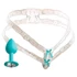 Kép 8/8 - HOOKUP Diamond Plug - csipke alsó anál dildóval (fehér-türkiz) - 8