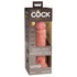 Kép 1/7 - King Cock Elite 8 - tapadótalpas, élethű vibrátor (20cm) - natúr