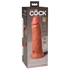 Kép 2/7 - King Cock Elite 8 - tapadótalpas, élethű vibrátor (20cm) - stötét natúr - 2