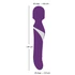 Kép 21/21 - Javida Wand & Pearl - 2in1 masszírozó vibrátor (lila) - 11