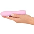 Kép 7/15 - Cuties Mini 3 - akkus, vízálló, bordás vibrátor (pink) - 4