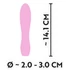 Kép 15/15 - Cuties Mini 3 - akkus, vízálló, bordás vibrátor (pink) - 8