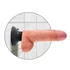 Kép 9/13 - King Cock 7 hajlítható, herés, tapadótalpas vibrátor (18 cm) - natúr - 5