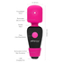 Kép 13/13 - PalmPower Pocket Wand - akkus, mini masszírozó vibrátor (pink-fekete) - 7