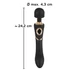 Kép 25/25 - Cleopatra Wand - akkus, vízálló masszírozó vibrátor (fekete) - 13